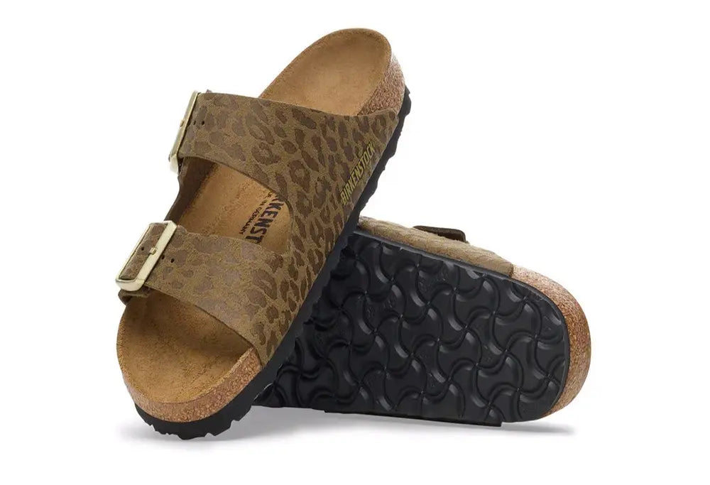Birkenstock Arizona Leopard Khaki - NARROW FIT Birkenstock