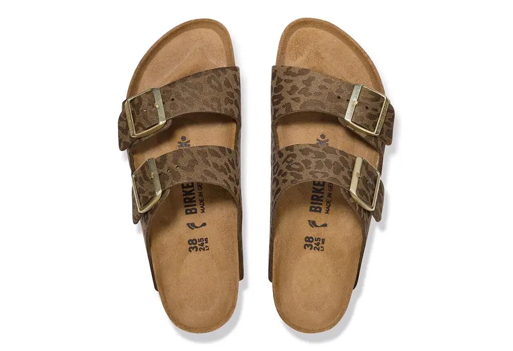 Birkenstock Arizona Leopard Khaki - NARROW FIT Birkenstock