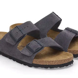 Birkenstock Arizona Velvet Grey NARROW FIT Birkenstock