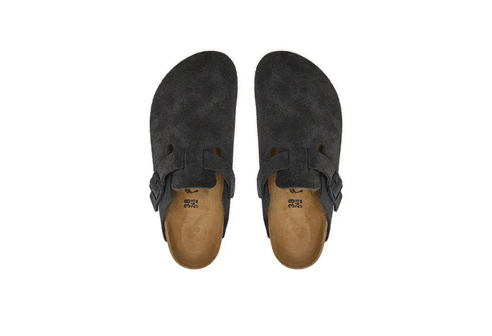 Birkenstock Boston Velvet Grey NARROW FIT Birkenstock