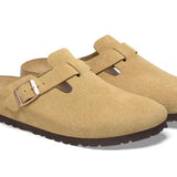 Boston Suede - Latte Cream NARROW FIT Birkenstock