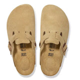 Boston Suede - Latte Cream NARROW FIT Birkenstock