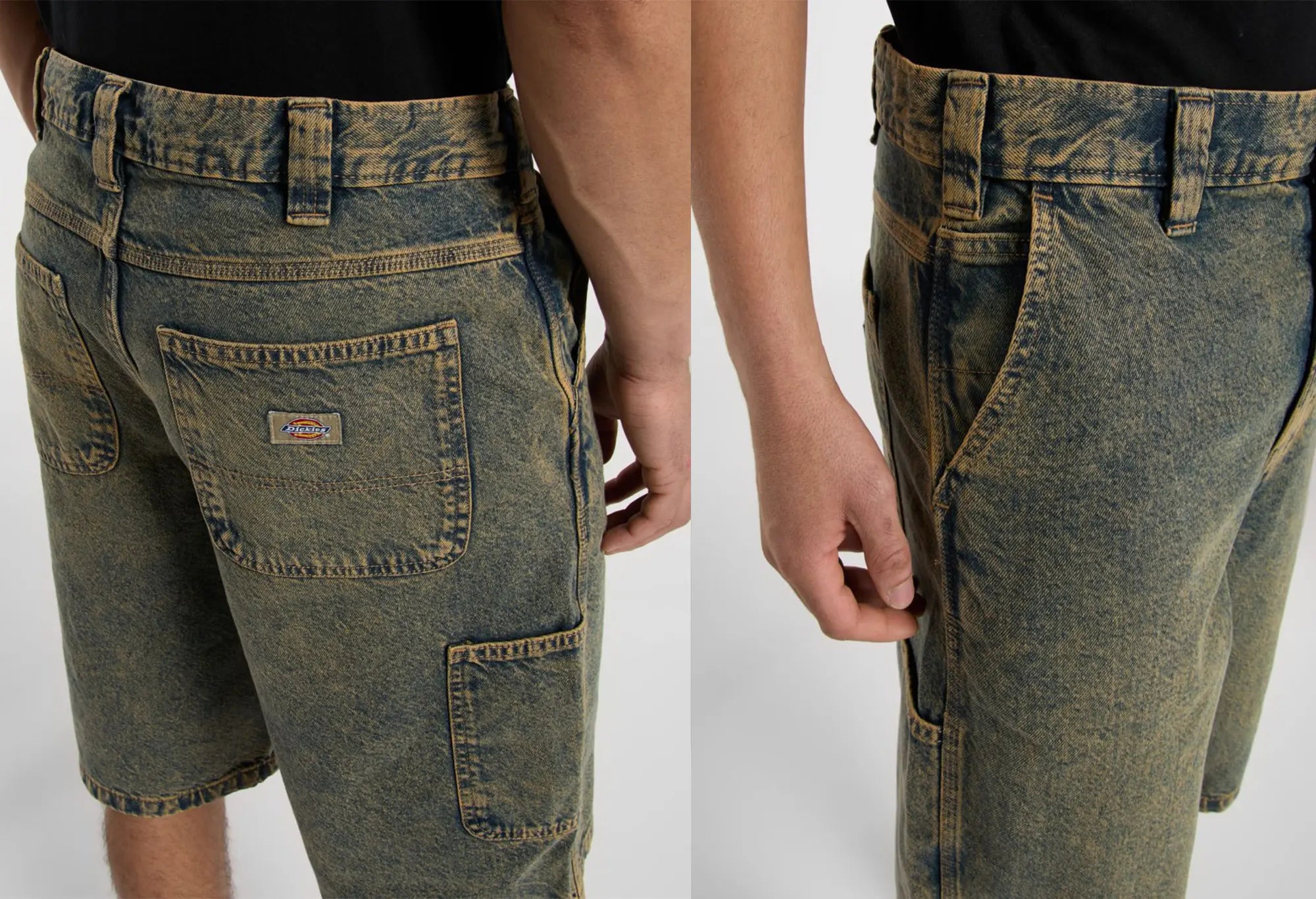 Dickies Madison Denim Shorts 'Yellow Fade' Dickies
