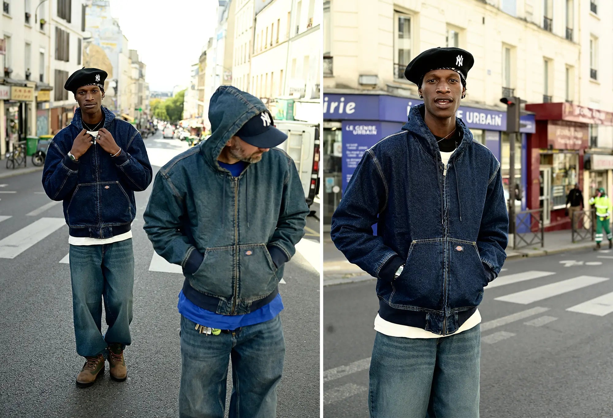 Dickies Veste en jean à capuche Hilham Dark Indigo Dickies