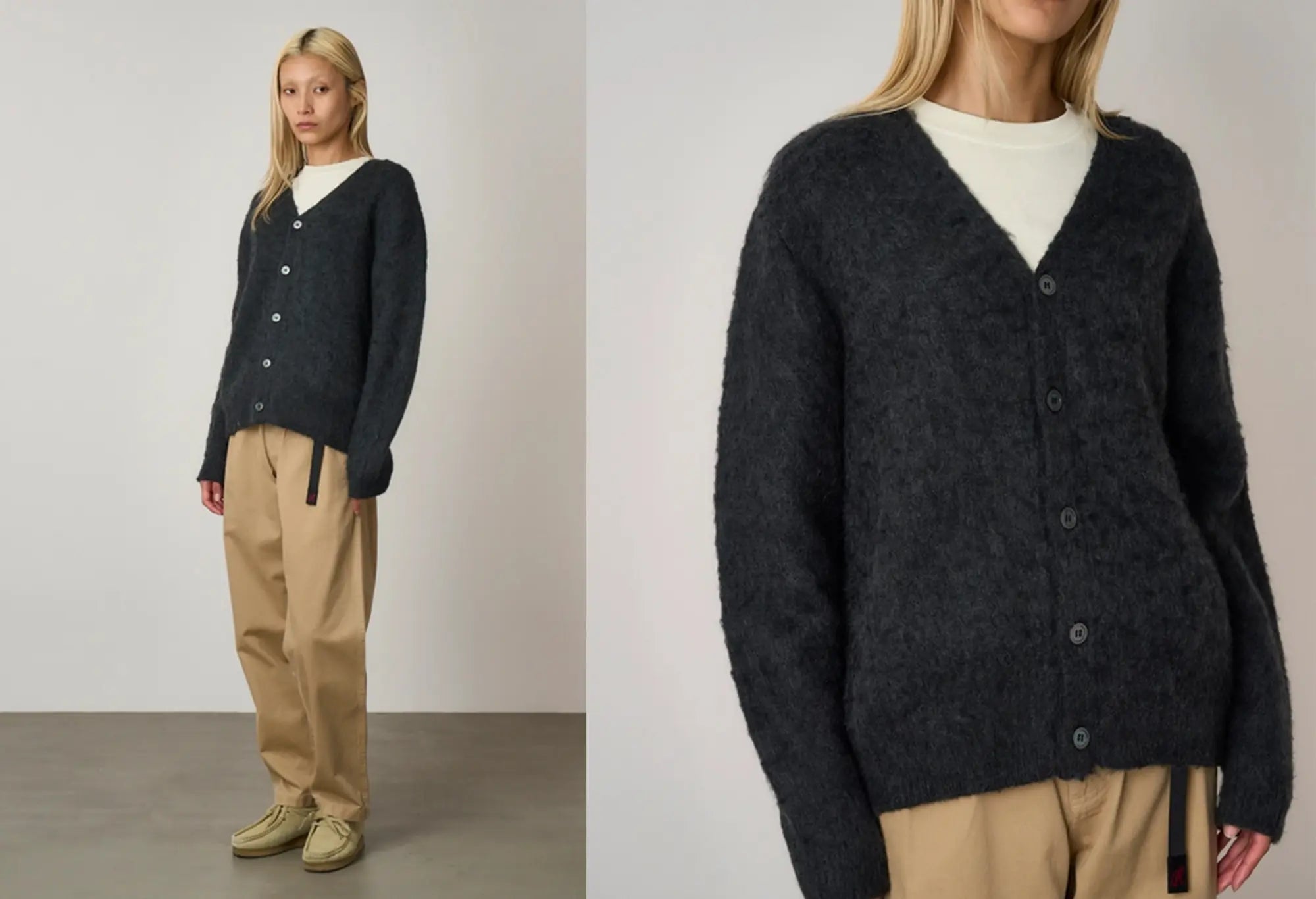 Gramicci Mohair Cardigan 'Charcoal' Gramicci