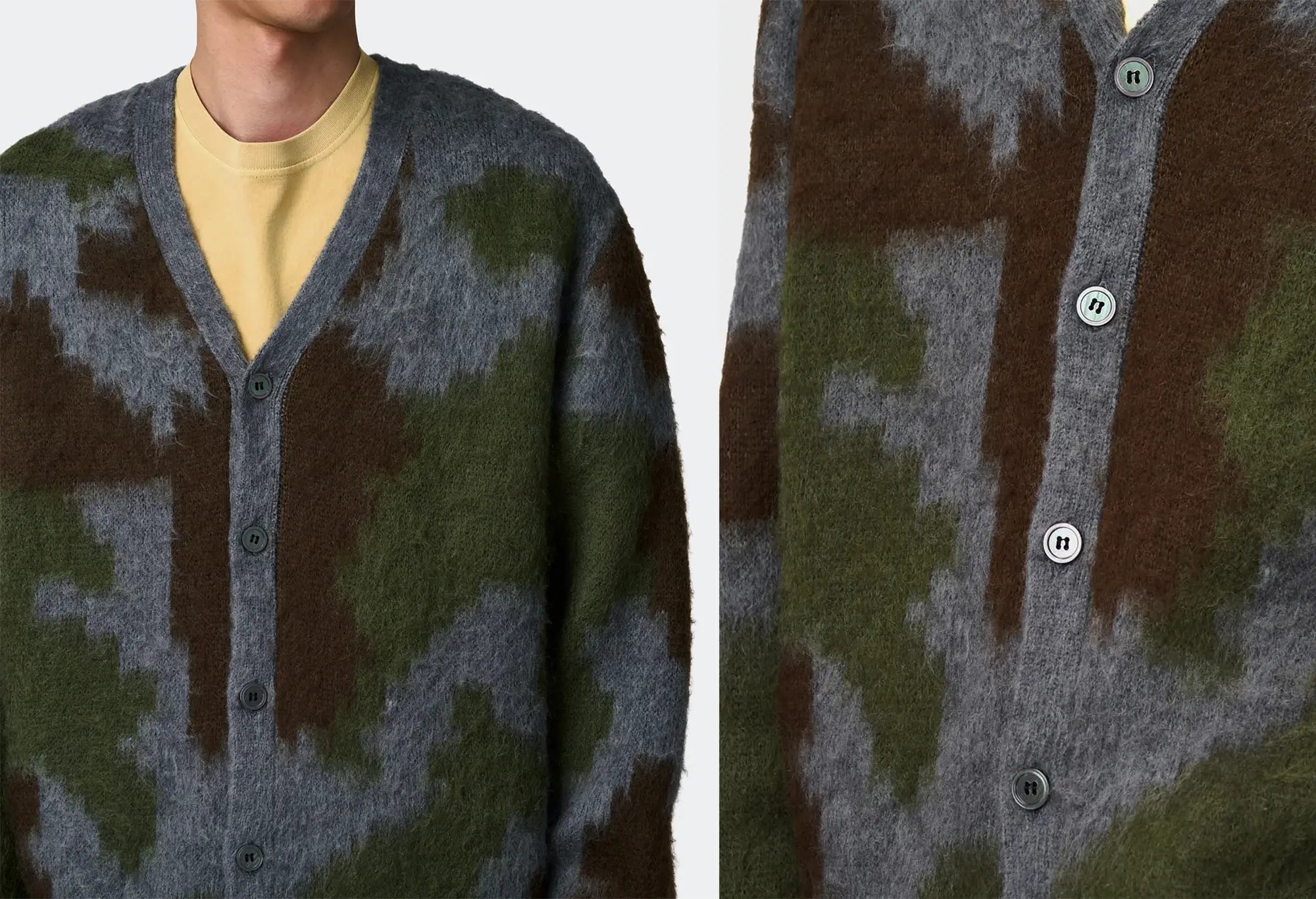 Gramicci Mohair Cardigan 'Digi Camo' Gramicci