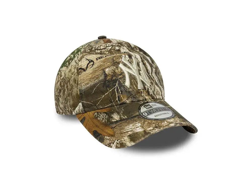 New Era Casquette 9TWENTY Adjustable NY Yankees MLB Washed Real Tree New Era