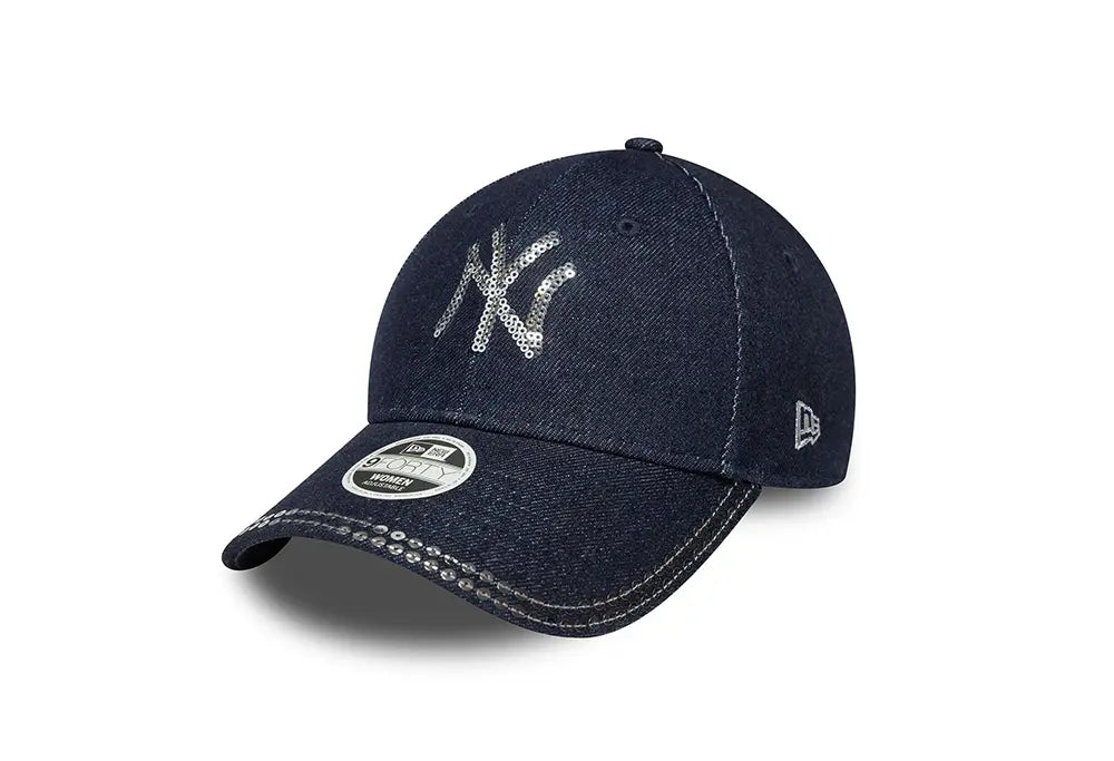 New Era Casquette 9FORTY NY Yankees MLB Sequin Bleu foncé New Era