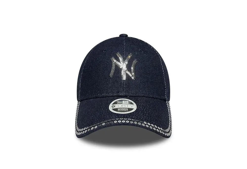 New Era Casquette 9FORTY NY Yankees MLB Sequin Bleu foncé New Era