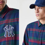 New Era Chemise NY Yankees MLB Check navy New Era