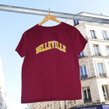 Throwback T-Shirt Bordeaux et jaune 'Belleville' Throwback