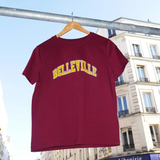 Throwback T-Shirt Bordeaux et jaune 'Belleville' Throwback