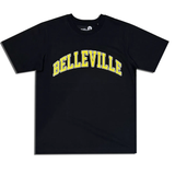 Throwback T-Shirt Noir et Jaune 'Belleville' Unisex Throwback