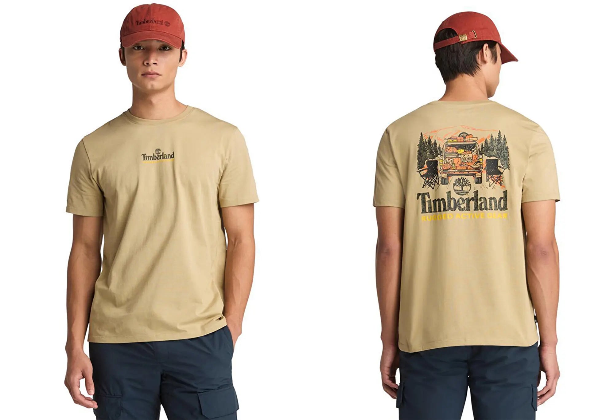 Timberland T-Shirt Khaki "Rugged Active Wear" Timberland