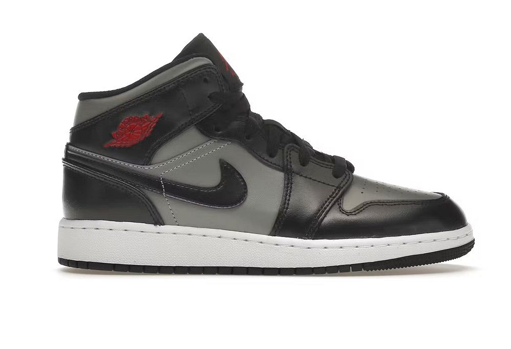 Air Jordan 1 Mid GS Shadow/Red Black/Gym Red/Particle Grey