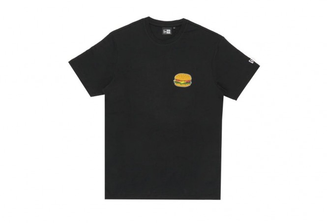 New Era Burger Graphic Black T-Shirt