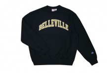 'Belleville' Black Crewneck