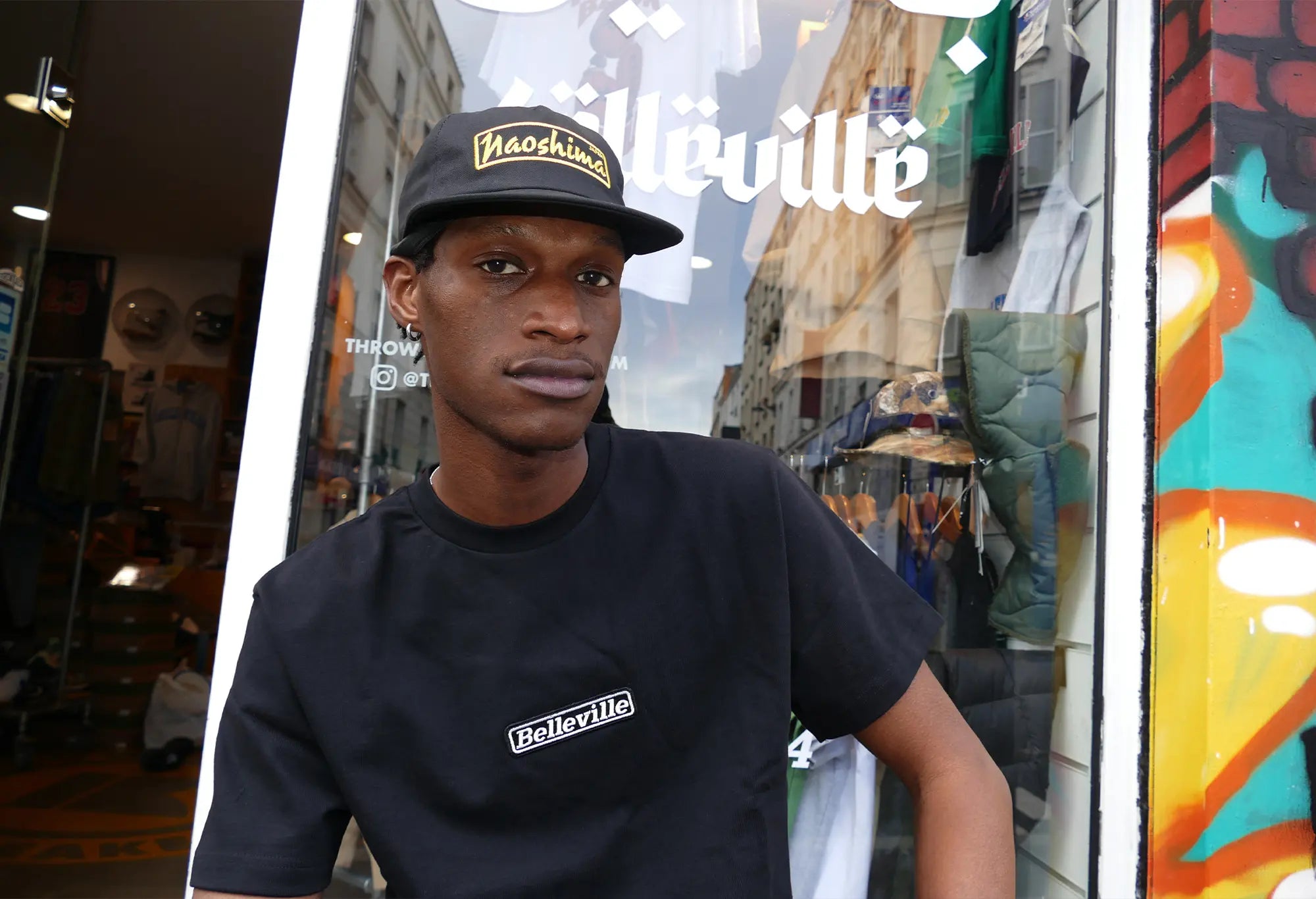'Belleville' Box Logo Tee - Noir Champion