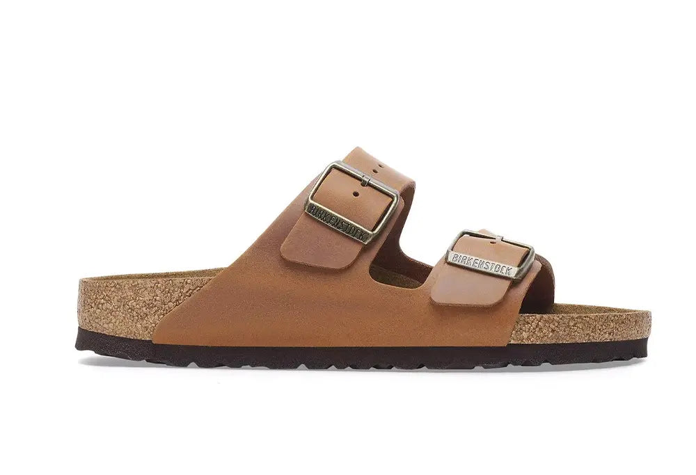 Birkenstock Arizona Cuir huilé Cognac - NARROW FIT Birkenstock