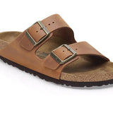Birkenstock Arizona Cuir huilé Cognac - NARROW FIT Birkenstock