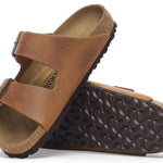 Birkenstock Arizona Cuir huilé Cognac - NARROW FIT Birkenstock