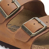 Birkenstock Arizona Cuir huilé Cognac - NARROW FIT Birkenstock