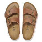 Birkenstock Arizona Cuir huilé Cognac - NARROW FIT Birkenstock