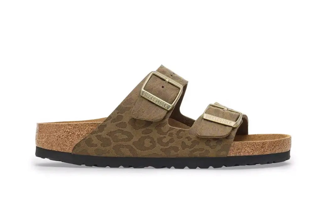 Birkenstock Arizona Leopard Khaki - NARROW FIT Birkenstock