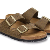 Birkenstock Arizona Leopard Khaki - NARROW FIT Birkenstock