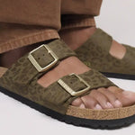 Birkenstock Arizona Leopard Khaki - NARROW FIT Birkenstock