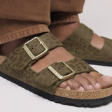 Birkenstock Arizona Leopard Khaki - NARROW FIT Birkenstock