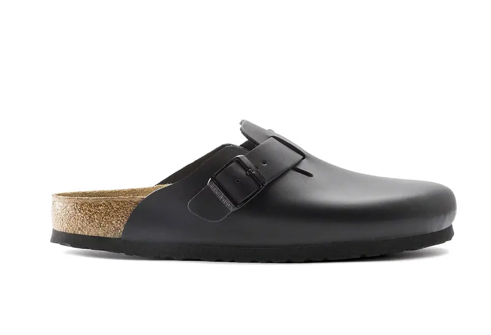 Birkenstock Boston Natural Leather Noir - REGULAR FIT - Birkenstock