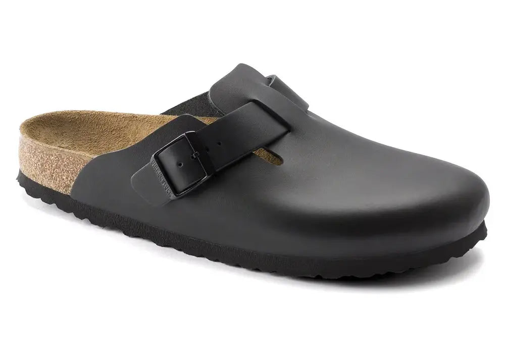 Birkenstock Boston Natural Leather Noir - REGULAR FIT - Birkenstock