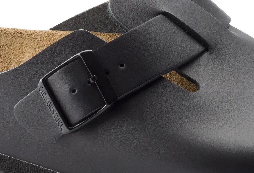 Birkenstock Boston Natural Leather Noir - REGULAR FIT - Birkenstock