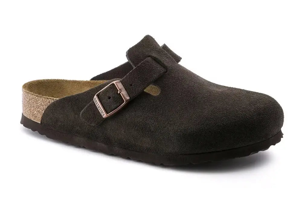 Birkenstock Boston Soft Suede Mocca - NARROW FIT - Birkenstock