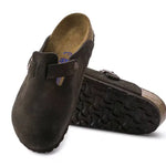 Birkenstock Boston Soft Suede Mocca - NARROW FIT - Birkenstock