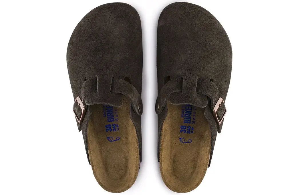 Birkenstock Boston Soft Suede Mocca - NARROW FIT - Birkenstock