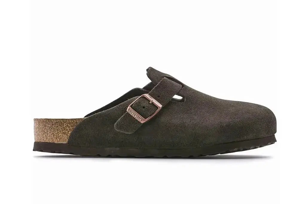 Birkenstock Boston Soft Suede Mocca - NARROW FIT - Birkenstock