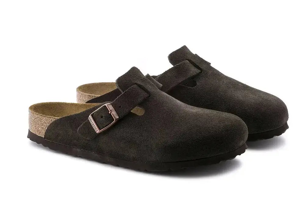 Birkenstock Boston Soft Suede Mocca - NARROW FIT - Birkenstock