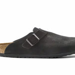 Birkenstock Boston Soft Suede Noir - REGULAR FIT - Birkenstock