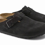 Birkenstock Boston Soft Suede Noir - REGULAR FIT - Birkenstock