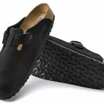 Birkenstock Boston Soft Suede Noir - REGULAR FIT - Birkenstock