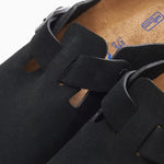 Birkenstock Boston Soft Suede Noir - REGULAR FIT - Birkenstock
