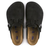 Birkenstock Boston Soft Suede Noir - REGULAR FIT - Birkenstock
