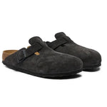 Birkenstock Boston Velvet Grey NARROW FIT Birkenstock