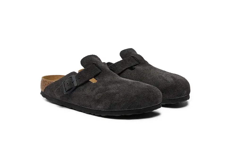 Birkenstock Boston Velvet Grey NARROW FIT Birkenstock