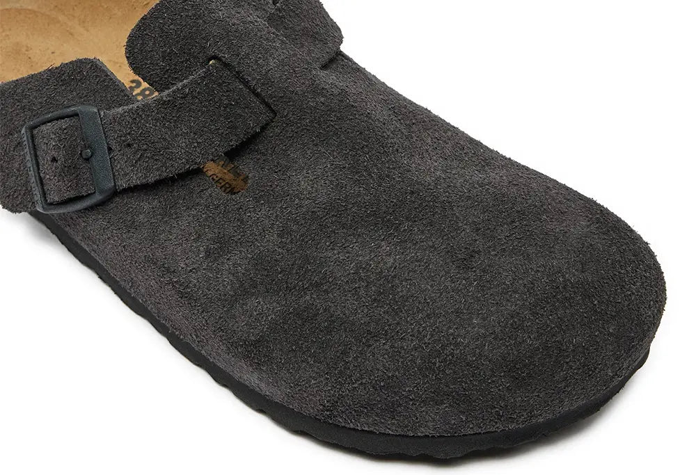 Birkenstock Boston Velvet Grey NARROW FIT Birkenstock