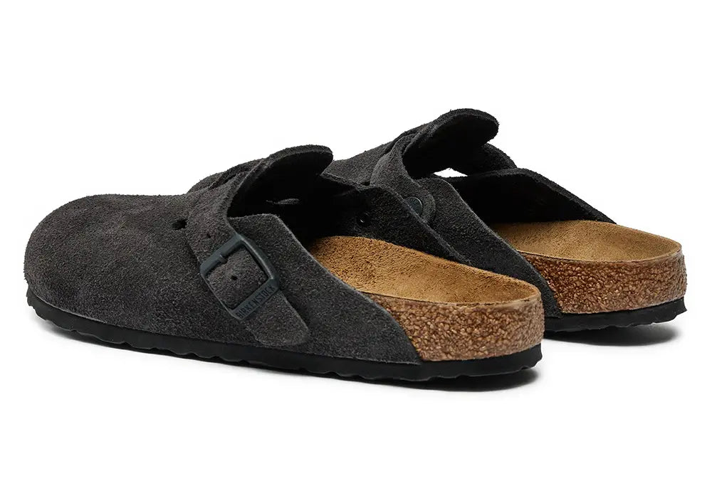 Birkenstock Boston Velvet Grey NARROW FIT Birkenstock