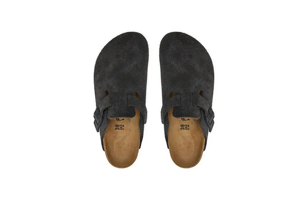 Birkenstock Boston Velvet Grey NARROW FIT Birkenstock