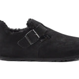 Birkenstock London en Fourrure d'agneau Suede Black Birkenstock